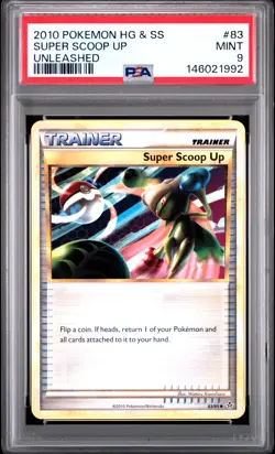 2010 POKEMON HEARTGOLD & SOULSILVER UNLEASHED #83 SUPER SCOOP UP PSA 9 - Image 1
