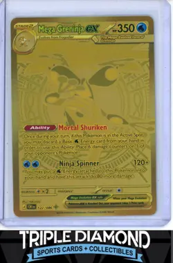 2026 Pokemon Chaos Rising #122/086 Mega Greninja ex Gold AB540 - Image 1