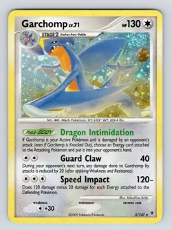 Pokemon Supreme Victors GARCHOMP 5/147 Holo Rare MP - Image 1
