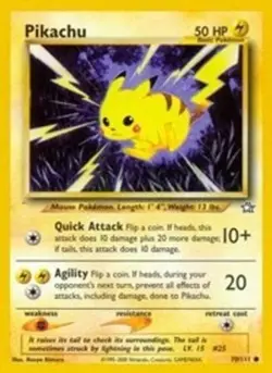 Pikachu (#070/111) - Unlimited E - Neo Genesis MP Pokemon - Image 1