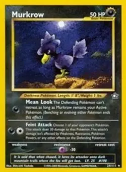 Murkrow (#024/111) - Unlimited E - Neo Genesis MP Pokemon - Image 1