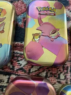 EMPTY Pokemon 151 Mini Tin Set of 7 w/ Energy Coins & Art Cards - NO PACKS - Image 5
