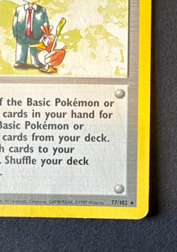 POKEMON TRADER 77/102 MP RARE BADE SET UNLIMITED POKEMON 1999 - Image 2