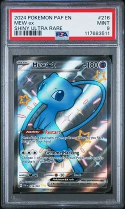 2024 POKEMON PAF EN-PALDEAN FATES #216 MEW ex SHINY ULTRA RARE - Image 1