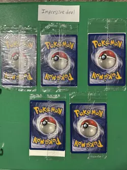 (5) Sealed Catch Mew Pokemon ELECTABUZZ Black Star Promo Movie WB Stamp 1999 - Image 2