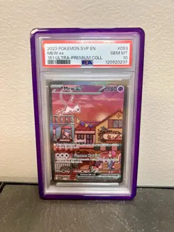 2023 POKEMON SVP EN-SV BLACK STAR PROMO 151 ULTRA-PREM COLL #053 MEW EX PSA 10 - Image 1