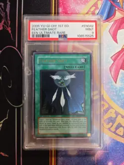2005 Yu-Gi-Oh! Feather Shot #EN042 1st Edition EEN Ultimate Rare PSA 9 - Image 1