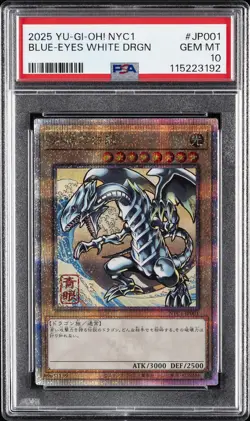 2025 YU-GI-OH! JAPANESE #JP001 BLUE-EYES WHITE DRAGON PSA 10 - Image 1