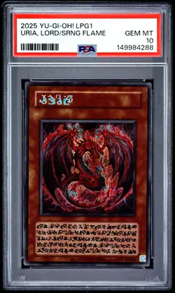 2025 YU-GI-OH! JAPANESE LPG1 URIA LORD OF SEARING FLAMES PSA 10 - Image 1