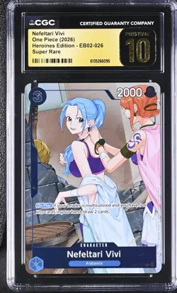 One Piece GRADED Nefeltari Vivi EB02 Heroines SR PRISTINE 10 CGC ENGLISH - Image 1