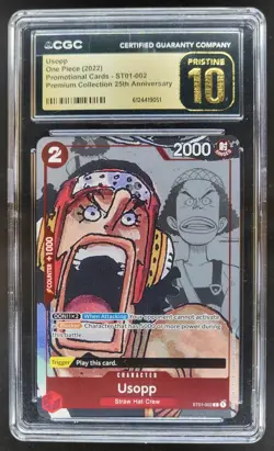 2022 ONE PIECE USOPP PROMO ST01-002 CGC 10 PRISTINE H PT - Image 1