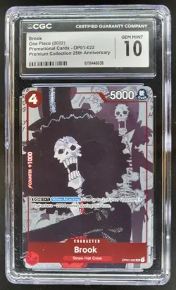 2022 ONE PIECE BROOK PROMO 25TH ANNIV OP01-022 CGC 10 H PT - Image 1