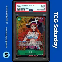 2022 ONE PIECE JP PARAMOUNT WAR #OP02-036 NAMI SR ALTERNATE ART PSA 9 - Image 1