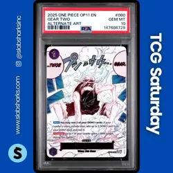2025 ONE PIECE A FIST OF DIVINE SPEED #OP11-080 GEAR TWO ALTERNATE ART PSA 10 - Image 1