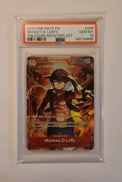 2024 ONE PIECE PROMOS TREASURE BOOSTERS SET #006 MONKEY D. LUFFY PSA 10 - Image 1