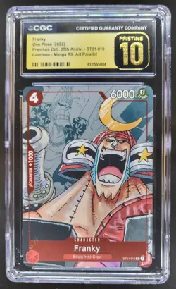 2022 ONE PIECE FRANKY MANGA ALT ART ST01-010 CGC 10 PRISTINE H PT - Image 1