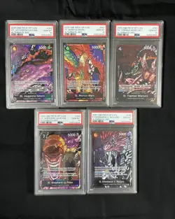 One Piece TCG OP13 Five Elders PSA 10 SEQUENTIAL Cert English Set - Image 1