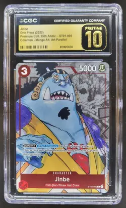 2022 ONE PIECE JINBE MANGA ALT ART ST01-005 CGC 10 PRISTINE H PT - Image 1