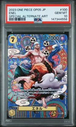 2023 ONE PIECE JPN AWAKENING OF THE NEW ERA SPECIAL ALT ART #100 ENEL PSA 10 - Image 1