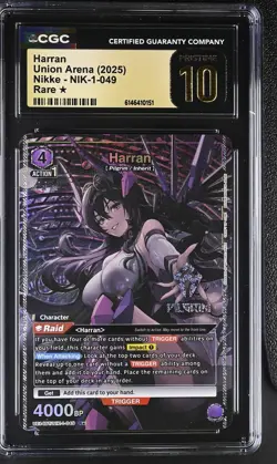 Union Arena GRADED Harran 049 Nikke R⭐ PRISTINE BLACK LABEL 10 CGC ENGLISH - Image 1
