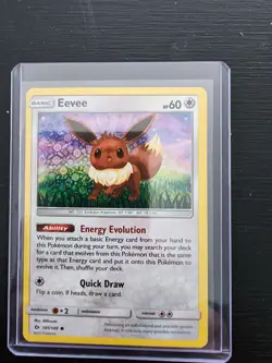 Eevee Sun & Moon Base Set 101/149 Holo Pokemon TCG Card - Image 1