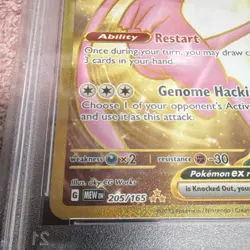Pokemon Mew ex Hyper Rare Holo PSA 9 SV 151 205/165 English Card - Image 3