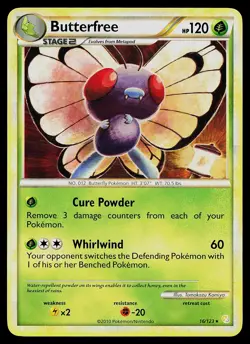 Pokemon Card - Butterfree HeartGold & SoulSilver 16/123 Rare - Image 1