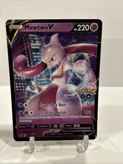 Pokemon Mewtwo V SWSH229 Pokemon GO Ultra Rare Full Art Holo Card English 220HP - Image 2