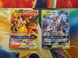 Pokemon Card Lot Full Art Alt Art Fire Tag Team Charizard Mew Mewtwo - Image 1