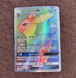 Pokemon Sun & Moon Base Set Umbreon GX 154/149 Secret Rare Rainbow Card - Image 2