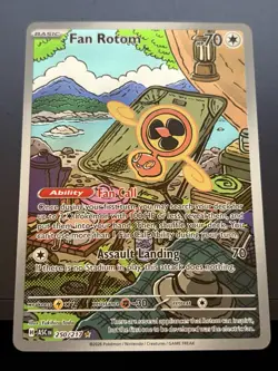 Ascended Heroes Fan Rotom 250/217 Illustration Rare IR Full Art Pokemon Card NM - Image 1