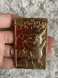 1999 burger king pokemon 23k gold cards pikachu - Image 1