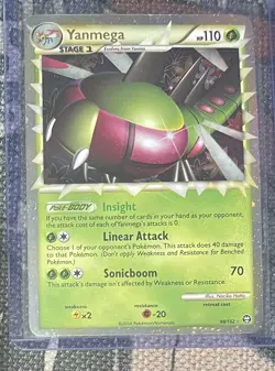 Yanmega Prime 98/102 HGSS Triumphant Pokemon Card Holo Foil Rare Near Mint - Image 1