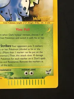 Dark Ivysaur Best of Game Winner Oversized Jumbo Pokemon Card - Image 5
