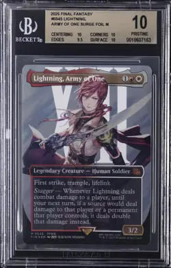 2025 MTG FINAL FANTASY SURGE FOIL M #0545 LIGHTNING ARMY OF ONE BGS 10 - Image 1