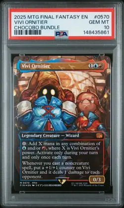 2025 MTG FINAL FANTASY CHOCOBO BUNDLE #0570 VIVI ORNITIER PSA 10 - Image 1