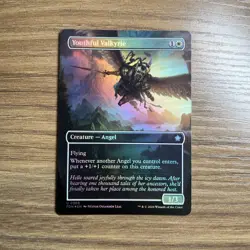 MTG Youthful Valkyrie 0303 | FOIL BORDERLESS | NM Near Mint | FDN | 2024 - Image 4