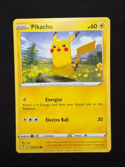 Pikachu 049/203 LP - Pokemon TCG Sword & Shield Evolving Skies EVS Common - Image 1