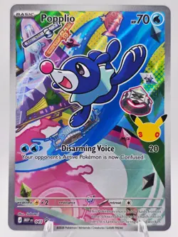 Popplio 045 Pokemon TCG Mega Evolution Promo Full Art Holo NM - Image 1