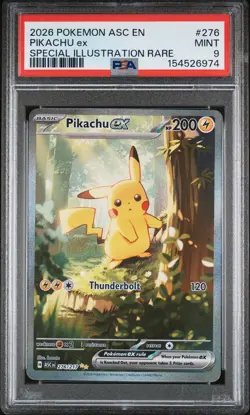 2026 POKEMON ASC EN-ASCENDED HEROES SPECIAL ILLUSTRATION RARE PIKACHU EX PSA 9 - Image 1