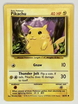 Pikachu Charmander Squirtle Bulbasaur LP Base 44 46 58 63/102 Pokemon TCG - Image 2