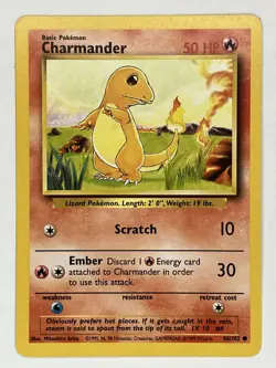 Pikachu Charmander Squirtle Bulbasaur LP Base 44 46 58 63/102 Pokemon TCG - Image 4