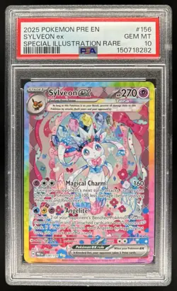 2025 Pokemon Prismatic Evolutions Sylveon ex #156/131 PSA 10 GEM MINT - Image 1