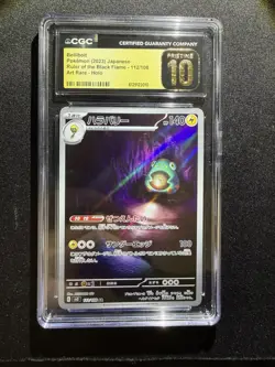 CGC 10 Pristine Bellibolt 112/108 Art Rare - Ruler of the Black Flame - Pokemon - Image 1