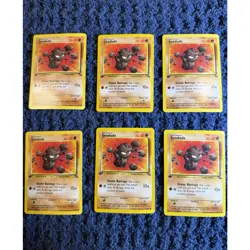 WOTC Pokemon TCG Fossil 1st Edition Geodude 47/62 English 1999 Lot x6 - Image 1