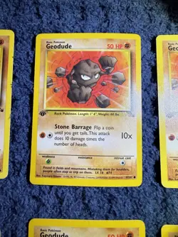 WOTC Pokemon TCG Fossil 1st Edition Geodude 47/62 English 1999 Lot x6 - Image 3