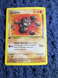 WOTC Pokemon TCG Fossil 1st Edition Geodude 47/62 English 1999 Lot x6 - Image 4