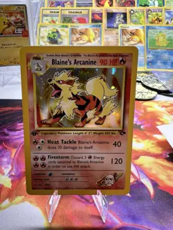 ⭐ Pokemon Blaine's Arcanine 1st Edition Holo 1/132 Gym Challenge ⭐ - Image 1