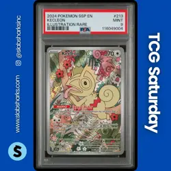 2024 POKEMON SURGING SPARKS #213/191 KECLEON ILLUSTRATION RARE PSA 9 - Image 1