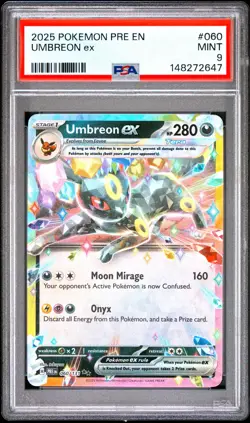 2025 POKEMON PRE EN-PRISMATIC EVOLUTIONS #060 UMBREON EX PSA 9 - Image 1